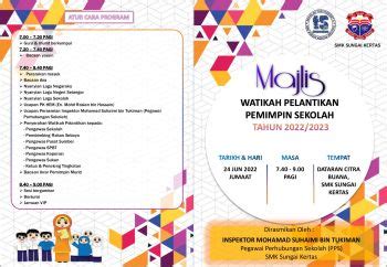 Buku Program Majlis Watikah Pelantikan Pemimpin Sekolah G