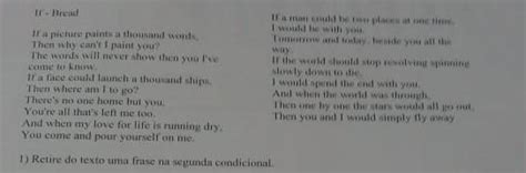 Questão Retire do texto uma frase na segunda condicional Inglês