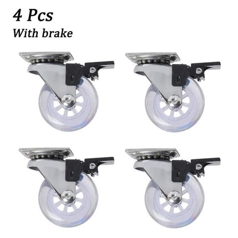 ROUE ROULETTE 4 Pcs With Brake B 2 Inch Roulettes Pivotantes De 2 3