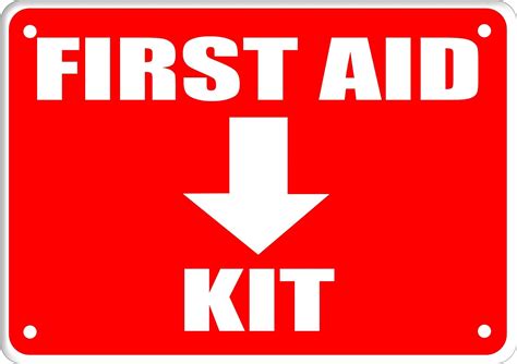 First Aid Sign Durable Plastic Safety Sign 7 X 10 Inch