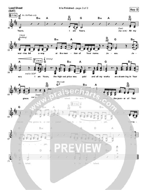 It Is Finished Sheet Music Pdf Austin Lindsey Adamec Praisecharts