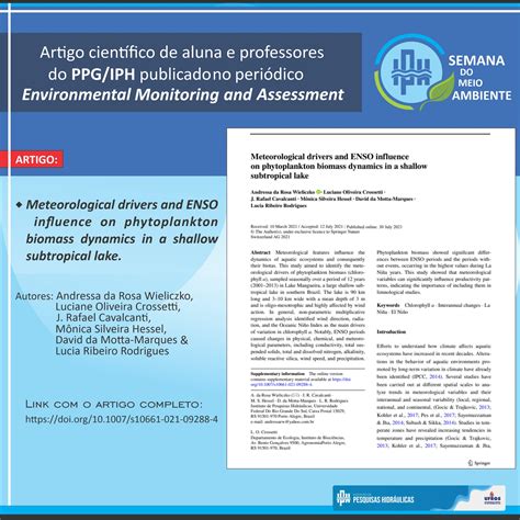 Artigo Cient Fico De Aluna E Professores Do Ppg Iph Publicado No