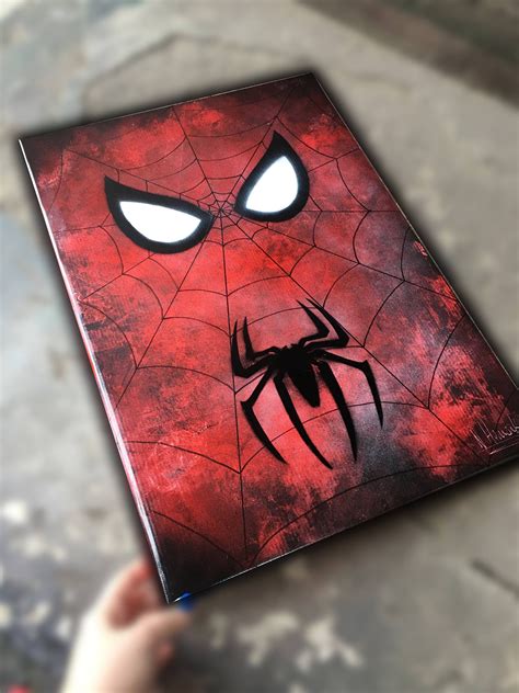 Spiderman painting Spiderman art Spiderman gift DC art Comics