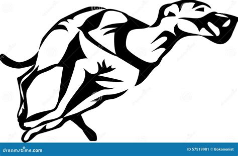 Greyhound Dog Racing Stock Vector - Image: 57519981