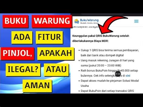 Qris Buku Warung Ada Biaya Mdr Tapi Ada Fitur Pinjaman Online Youtube