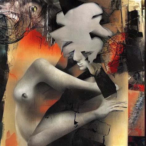 Tango Collage And Oil On Canvas By Dave Mckean And Stable Diffusion