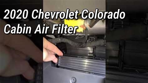 2020 Chevrolet Colorado Cabin Filter Location Replacement YouTube