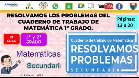 Resolvamos Los Problemas Del Cuaderno De Trabajo De Matem Tica Grado