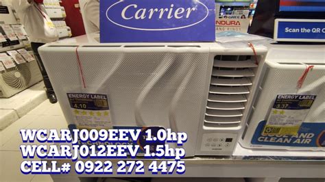 Carrier Inverter Window Type Airconditioner WCARJ009EEV 1hp