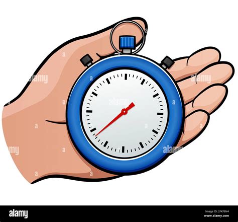 Vector illustration of stopwatch in hand cartoon Stock Vector Image ...