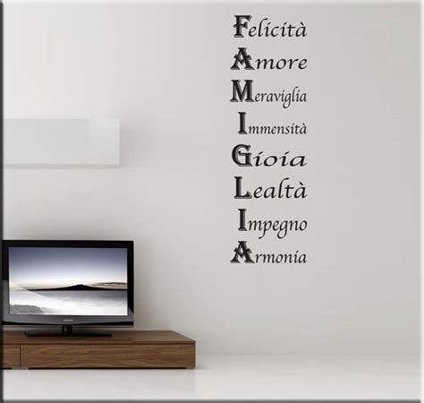 Wall Sticker Frase Famiglia Decorazione Adesiva Da Parete