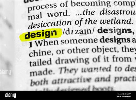 Highlighted Word Design Concept And Meaning Stock Photo Alamy