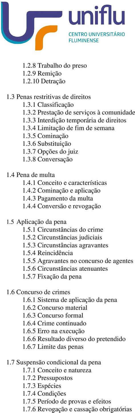 As penas Efeitos da condenação Reabilitação Medidas de segurança