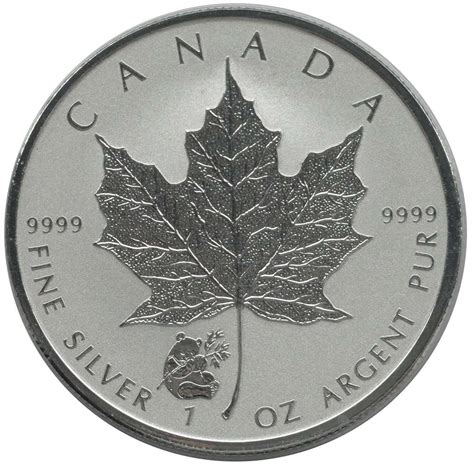 Kanada Oz Silber Maple Leaf Privy Mark Panda Frosted Proof