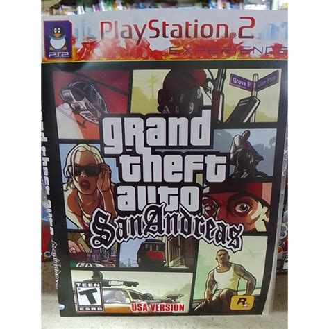 Jual Kaset Ps Grand Theft Auto San Andreas Versi Usa Shopee Indonesia