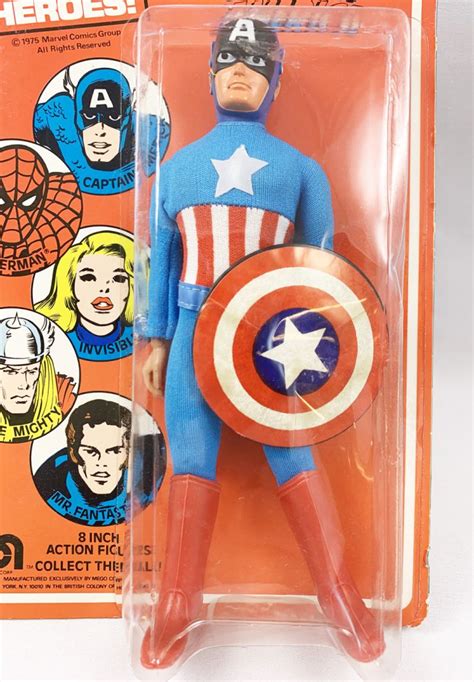 Mego World S Greatest Super Heroes Captain America Neuf Sous Blister