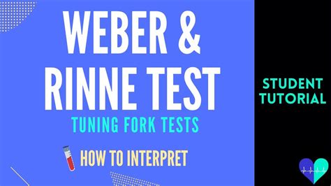 Weber Rinne Test How To Interpret Youtube