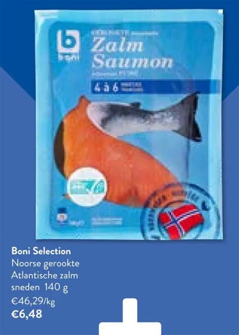 Boni Selection Noorse Gerookte Atlantische Zalm Sneden 140 G Promotie