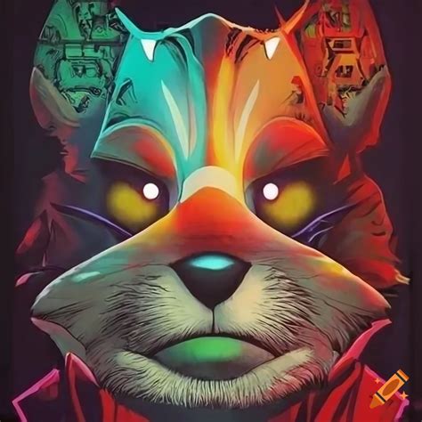 Intricate Details Of A Vintage Star Fox Poster On Craiyon