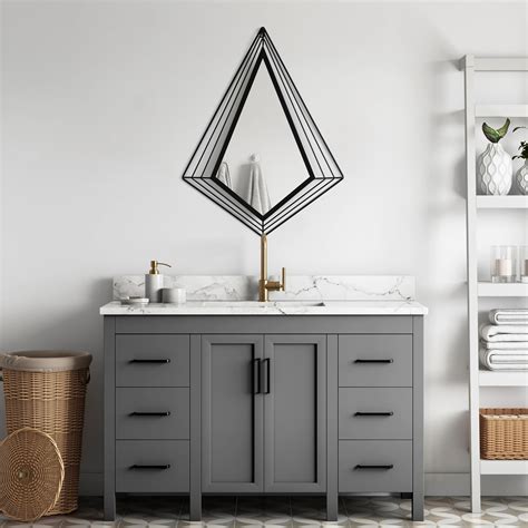 Ebern Designs Staci 27-Inch-Tall Decorative Tiered Diamond Shaped Black