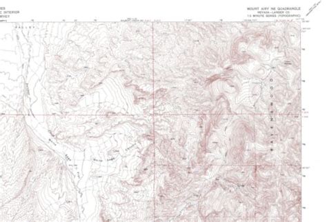 Mount Airy Ne Nevada Vintage Usgs Topo Map Quadrangle