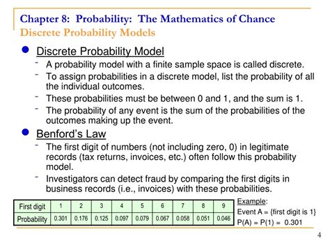 Ppt Chapter 8 Probability The Mathematics Of Chance Probability