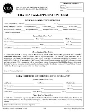 Cda Application Form 2023 - Printable Forms Free Online