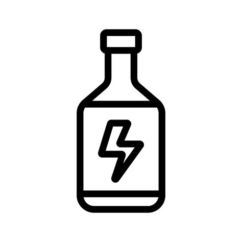 Energy Drink Symbolvektor Isolierte Kontursymbolillustration