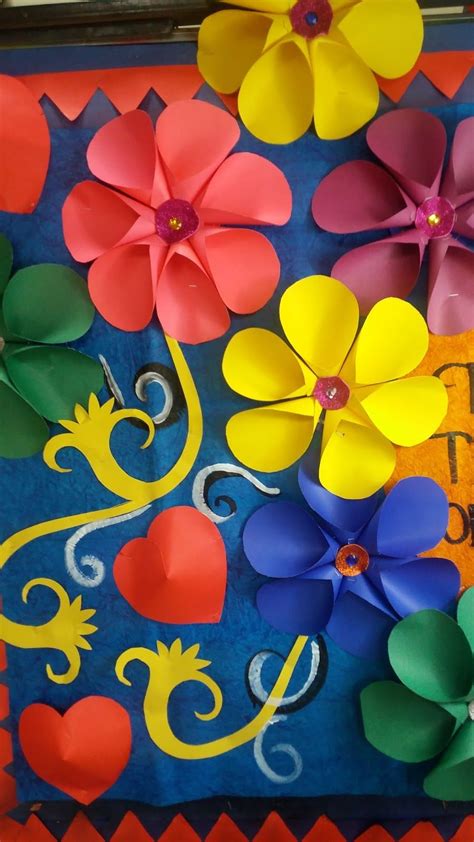 Flower Craft For Bulletin Board