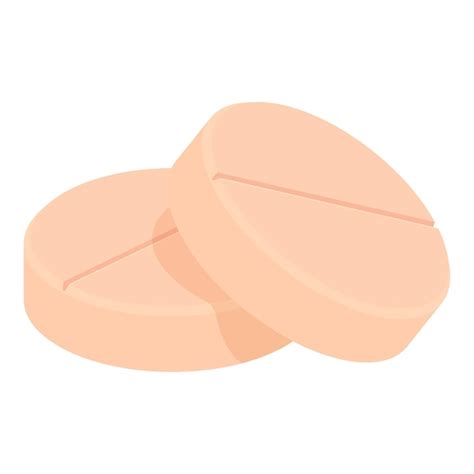 Premium Vector Two Round Pills Icon Cartoon Illustration Of Two Round