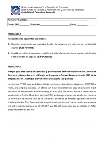 Examen Final Contabilidad Avanzada Pdf