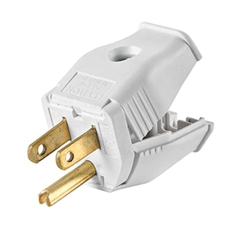 ELECCON ENCHUFE 15A 125V 2P T CLAMPTITE C BISAGRA PVC BLANCO