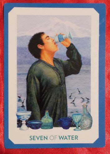 A Card With An Image Of A Man Drinking Water