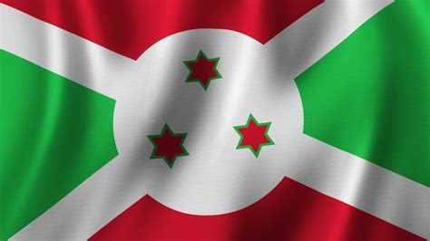 Premium Photo Burundi Flag Waving Closeup 3d Rendering With High