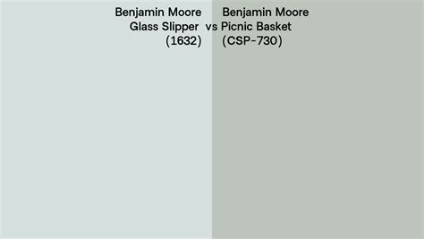 Benjamin Moore Glass Slipper Vs Picnic Basket Side By Side Comparison