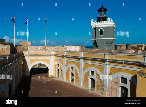 High Angle View of a Fort Interior, El Morro Fort, San Juan, Puerto ...