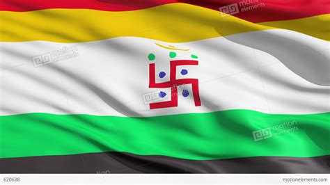 Holy Swastika On Jain Flag Stock Animation | 620638