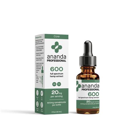 600mg Full Spectrum Hemp Extract Cbd Tincture Ananda Ananda