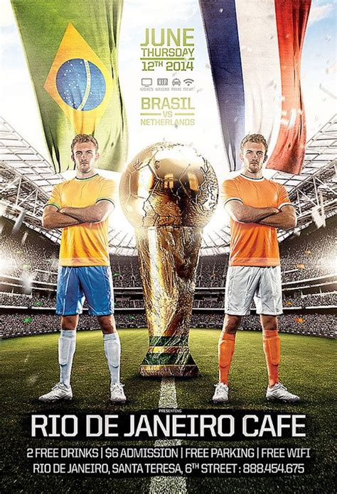 Fifa World Cup 2014 Posters Flyers And Illustrations Soccer Cup