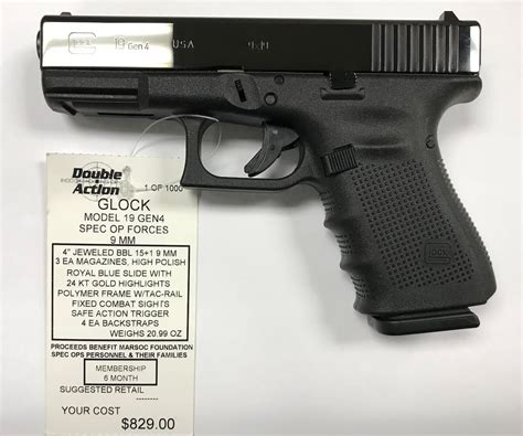 Glock 19 Gen 4 Special OP Forces Double Action Indoor Shooting Center