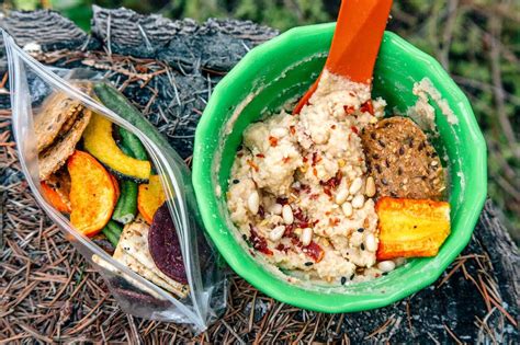 Backpacking Lunch Hummus Bowl [video] Fresh Off The Grid Recipe Hummus Bowl Meals Food