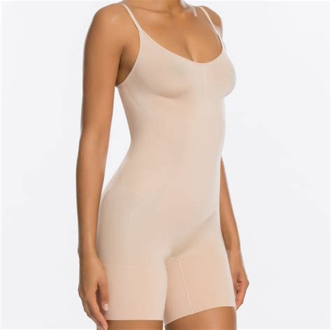 Spanx Intimates And Sleepwear Spanx 2x Midthigh Bodysuit Nude Nwt Poshmark