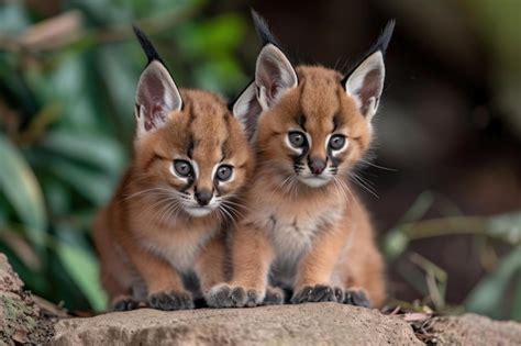 Adorable Caracal Kittens | Premium AI-generated image