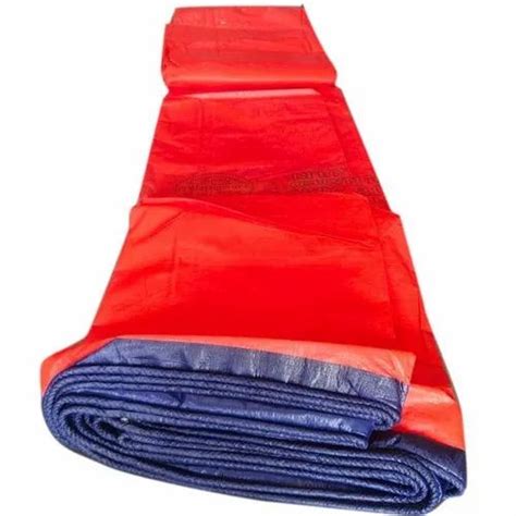 Pvc Coated Knitted Red Plastic Tarpaulin Thickness Mm At Rs