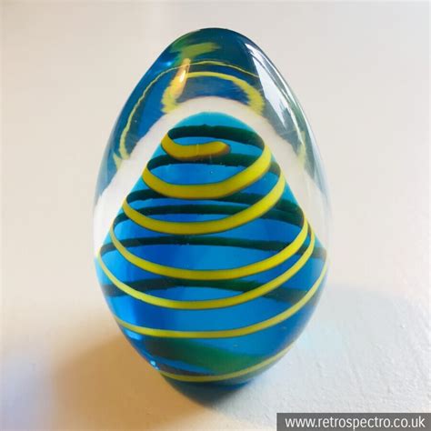 Egg Shape Glass Paperweight Retrospectro