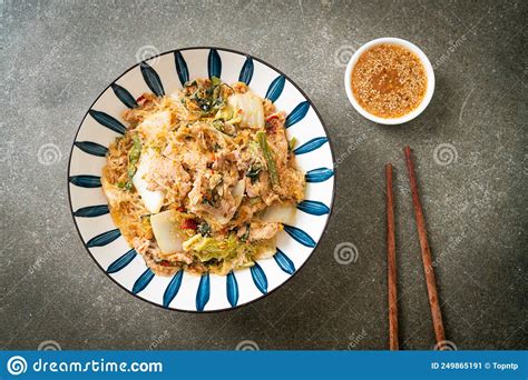 Stir Fried Thai Styled Sukiyaki Or Stir Fried Vermicelli With Pork And