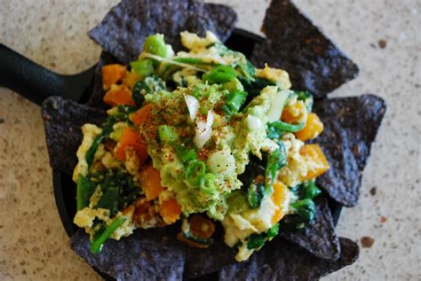 Breakfast Blue Corn Nachos