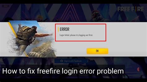 Login Failed Please Try Logging Out First Free Fire Youtube