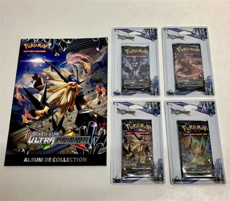 4 BOOSTERS CARTES Pokémon Soleil Lune Ultra Prisme Neufs Sous Blister