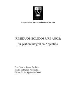 RESIDUOS SÓLIDOS URBANOS Su gestión integral residuos s 211 lidos